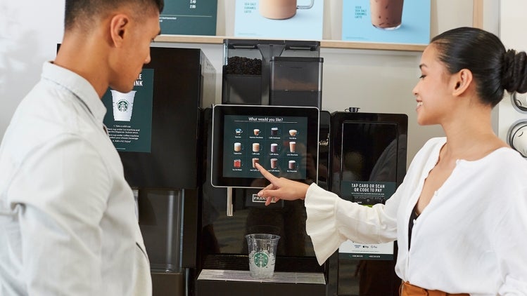 Starbucks self serve machine cheap